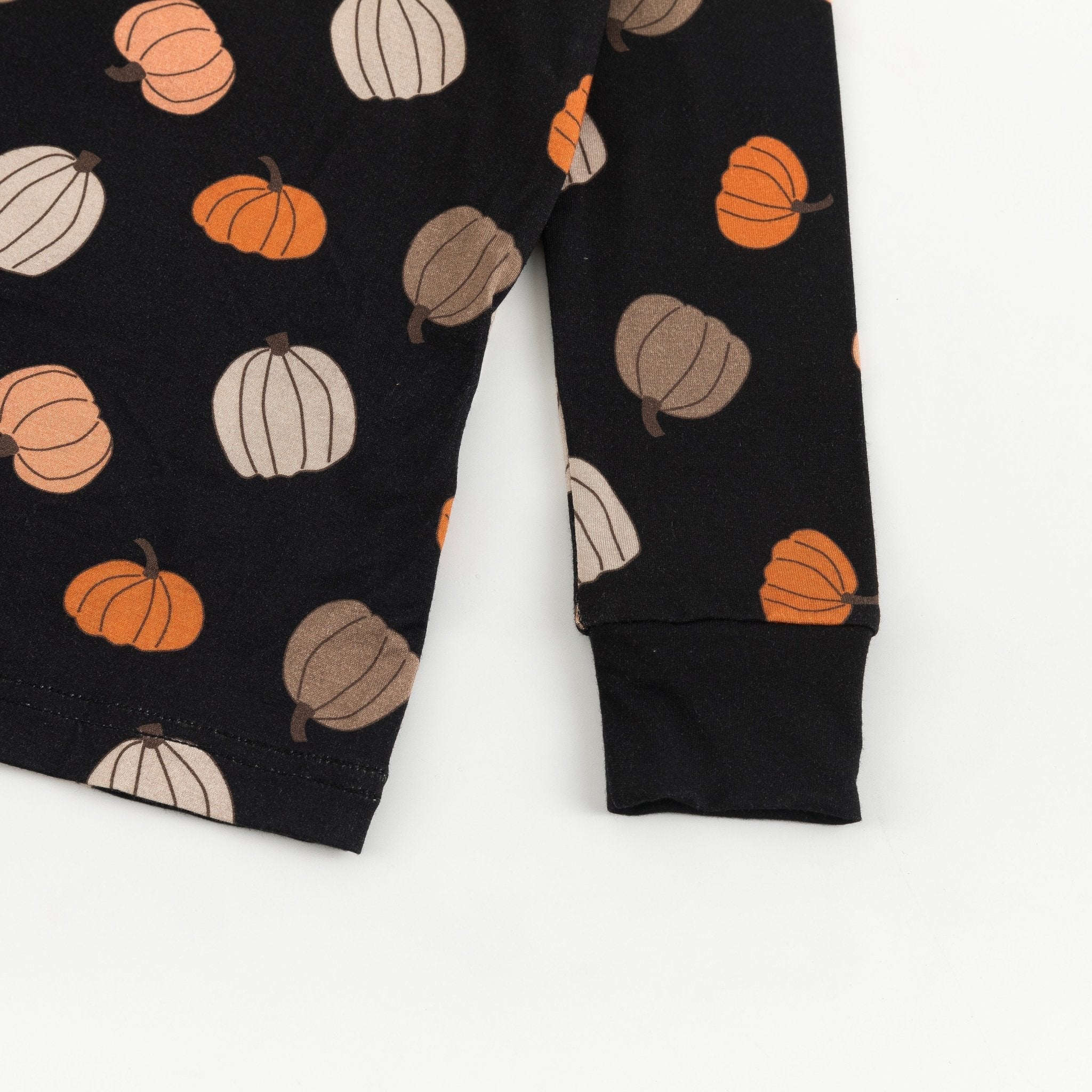 Pumpkins Black (Long Sleeve PJ) - Aaria Tees Aaria Tees