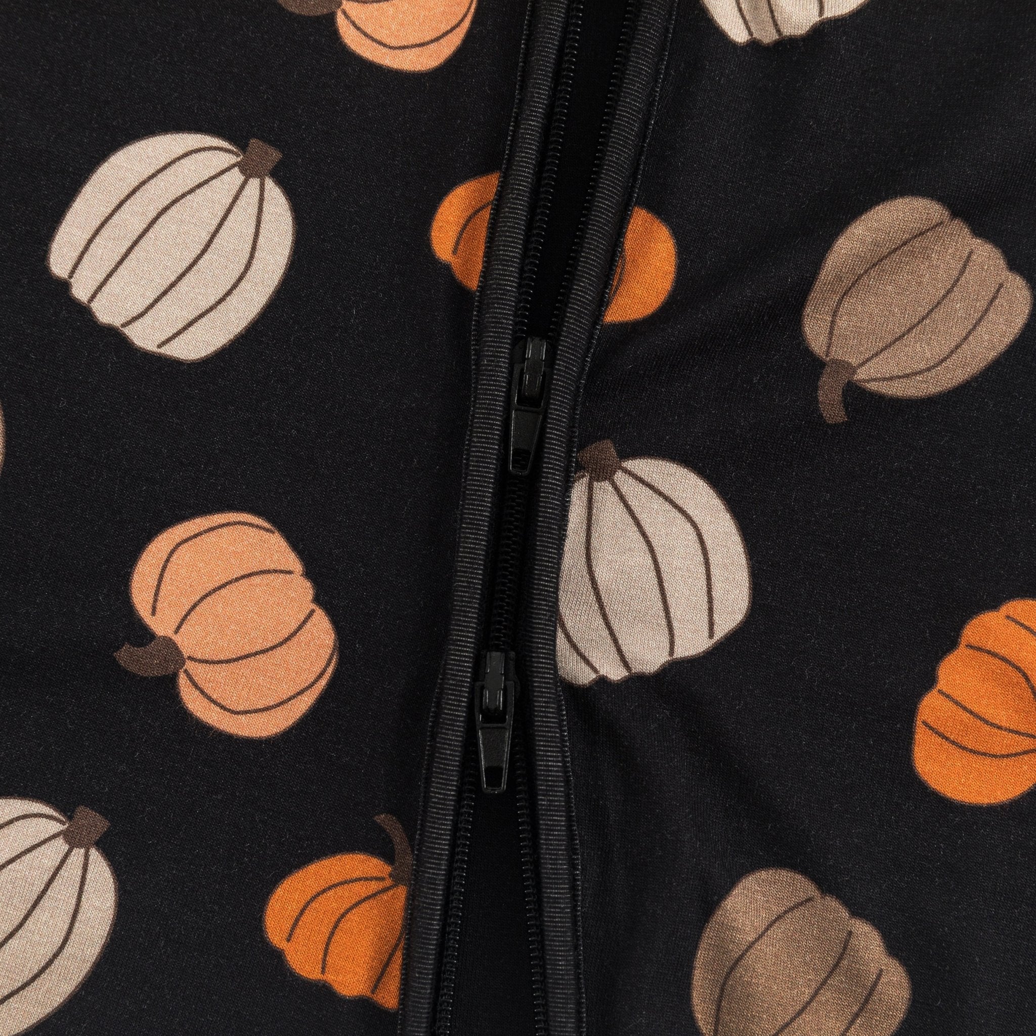 Pumpkins Black (Convertible Zip Footies) - Aaria Tees Aaria Tees