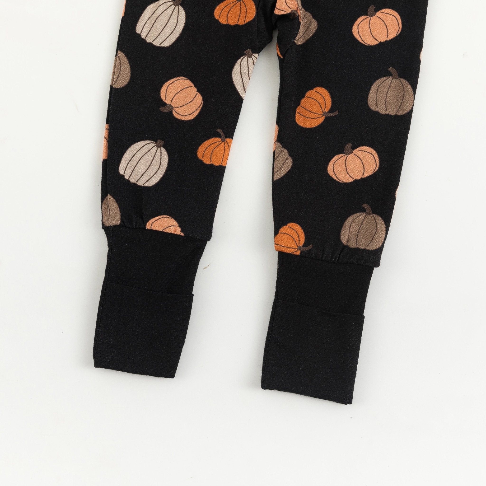 Pumpkins Black (Convertible Zip Footies) - Aaria Tees Aaria Tees