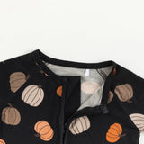 Pumpkins Black (Convertible Zip Footies) - Aaria Tees Aaria Tees