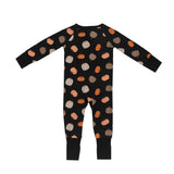 Pumpkins Black (Convertible Zip Footies) - Aaria Tees Aaria Tees