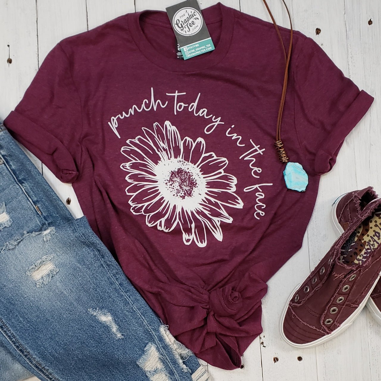 Punch Today In The Face Unisex Tee - Aaria Tees Aaria Tees