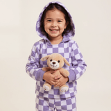 Purple Haze Checker Hooded Jogger Set Aaria Tees