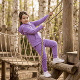 Purple Lily Hooded Jogger Set Aaria Tees