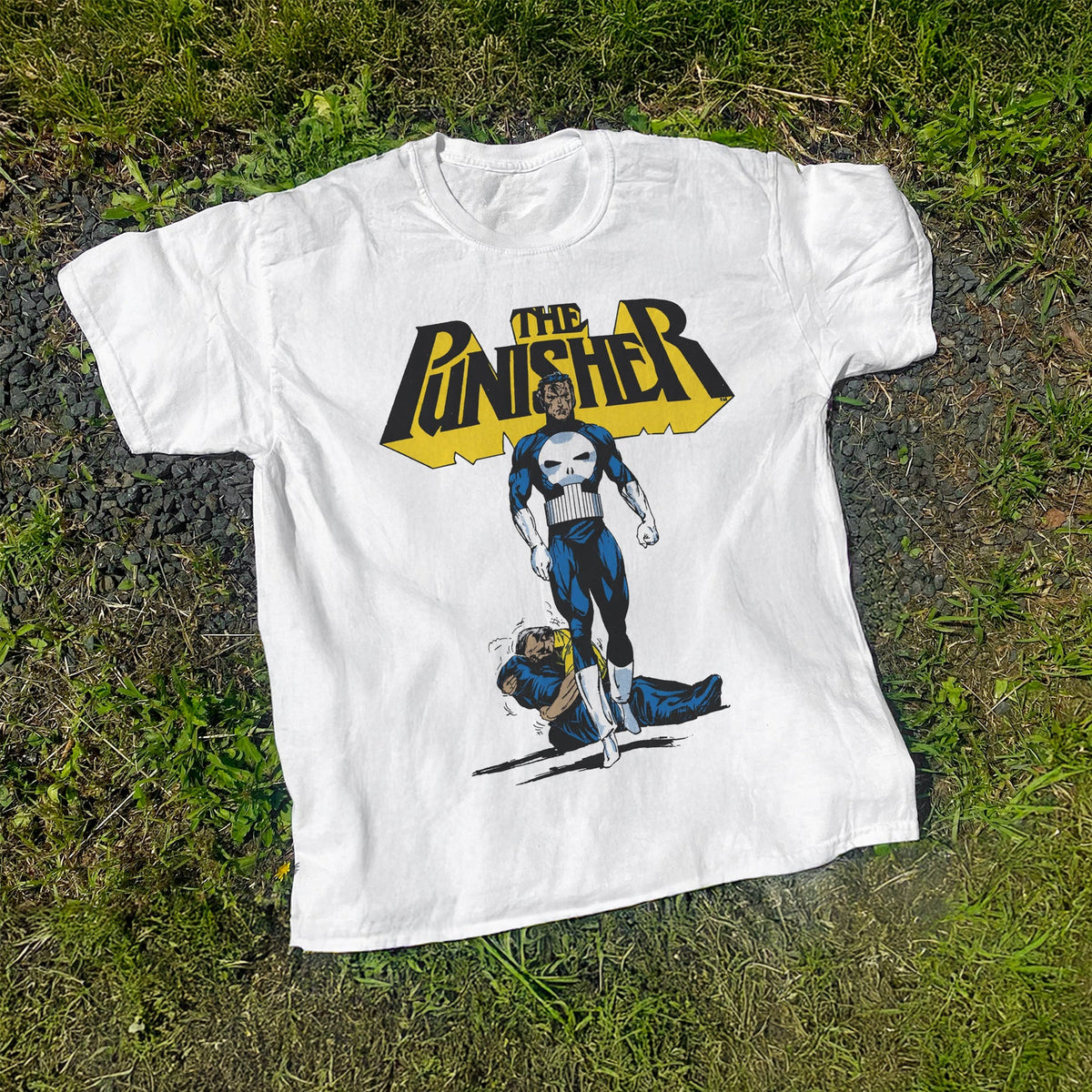 Vintage 1992 Punisher Promo Washed White T-Shirt
