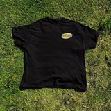 90s Seinfeld 'Logos' Washed Black Vintage Tee Aaria Tees