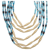 Quazi Long Layers Recycled Necklace - Aaria Tees Aaria Tees