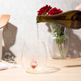 3D Gnome Heart Stemless Wine Glasses Aaria Tees