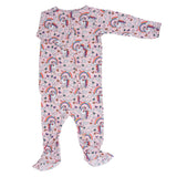 Rainbow Bright Zipper Footie Aaria Tees