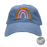 Rainbow - Lake Blue Relaxed Twill Dad Hat - Aaria Tees Aaria Tees