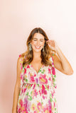 Reagan Flower Statement Earring - Clear - Aaria Tees Aaria Tees