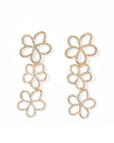 Reagan Flower Statement Earring - Clear - Aaria Tees Aaria Tees