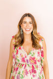 Reagan Flower Statement Earring - Clear - Aaria Tees Aaria Tees