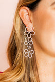 Reagan Flower Statement Earring - Clear - Aaria Tees Aaria Tees
