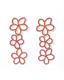 Reagan Flower Statement Earring - Pink - Aaria Tees Aaria Tees