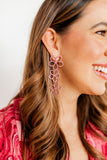 Reagan Flower Statement Earring - Pink - Aaria Tees Aaria Tees