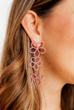 Reagan Flower Statement Earring - Pink - Aaria Tees Aaria Tees