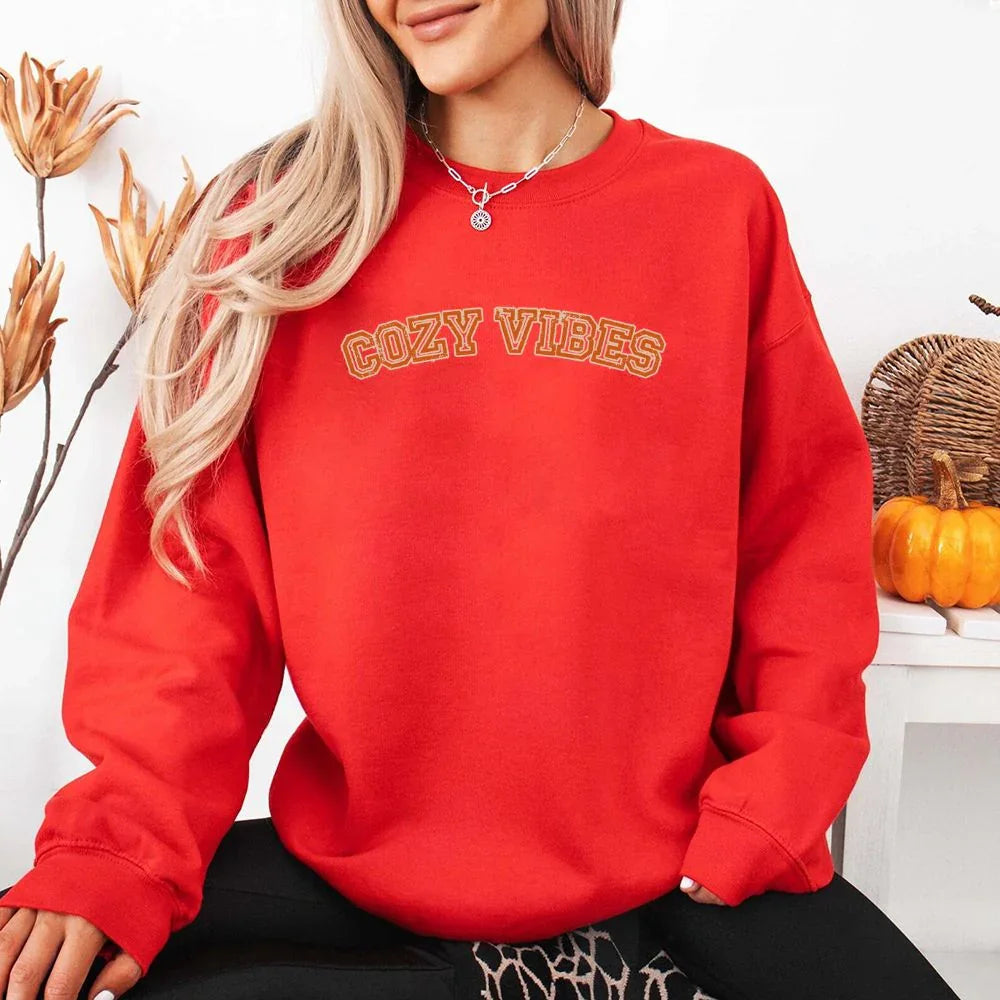 Cozy Vibes Fall Sweatshirt - Aaria Tees Aaria Tees