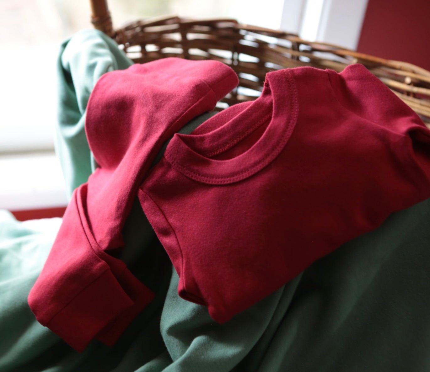 baby pajamas | scarlet red - Aaria Tees Aaria Tees