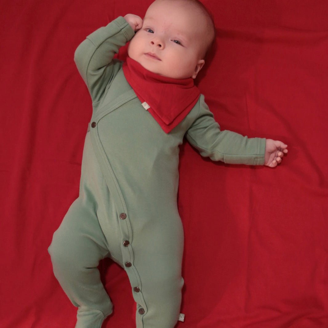 2 pc.  footie set | Red and Green - Aaria Tees Aaria Tees