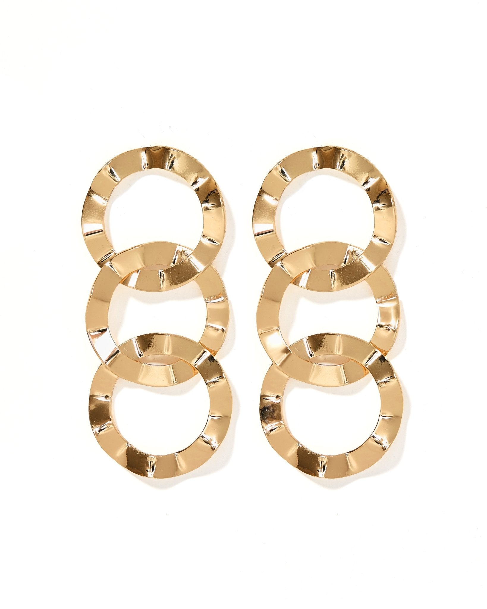 Reese Statement Earrings - Gold - Aaria Tees Aaria Tees