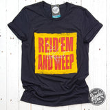 Reid 'Em And Weep Black Heather Short Sleeve Crew Neck Tee - Aaria Tees Aaria Tees