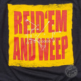 Reid 'Em And Weep Black Heather Short Sleeve Crew Neck Tee - Aaria Tees Aaria Tees