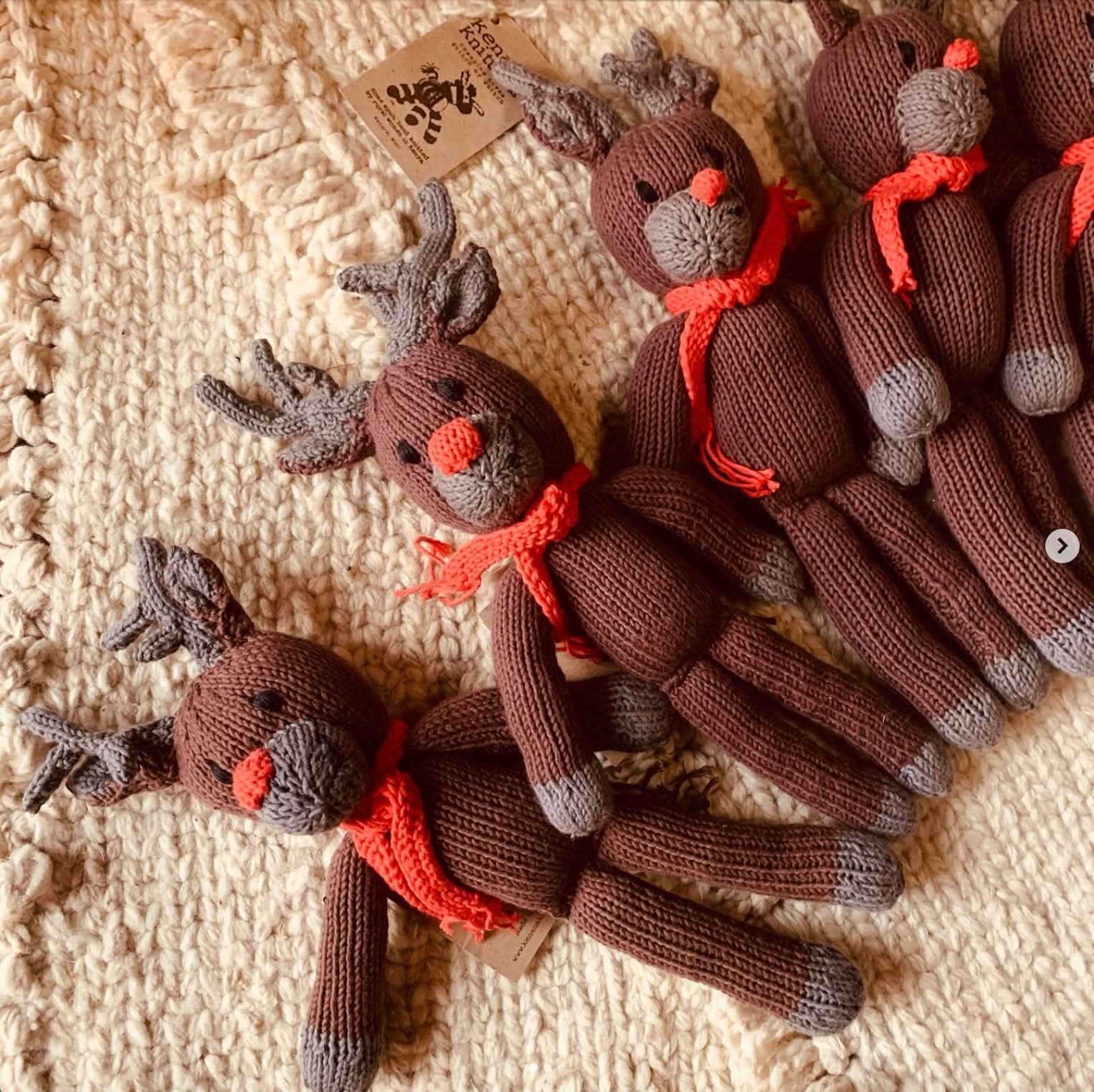 Knit Buddy  | Juniper the Reindeer - Aaria Tees Aaria Tees
