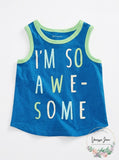 First Impressions Baby Boys So Awesome Graphic Tank Top, 18Mo - Aaria Tees Aaria Tees