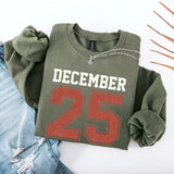 Retro Christmas DECEMBER 25 Sweatshirt Festive Holiday Sweater - Aaria Tees Aaria Tees
