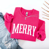 Retro Merry Christmas Sweatshirt Festive Women’s Holiday Sweater - Aaria Tees Aaria Tees