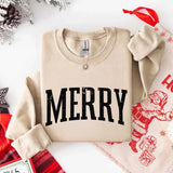 Retro Merry Christmas Sweatshirt Festive Women’s Holiday Sweater - Aaria Tees Aaria Tees