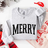 Retro Merry Christmas Sweatshirt Festive Women’s Holiday Sweater - Aaria Tees Aaria Tees