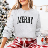 Retro Merry Christmas Sweatshirt Festive Women’s Holiday Sweater - Aaria Tees Aaria Tees