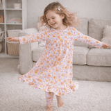 Retro Vintage Flowers Boho Dress Aaria Tees