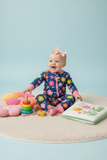 Retro Flower Bamboo Zippie - Aaria Tees Aaria Tees