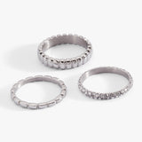 Ribbed Stacking Ring Set of 3 - Aaria Tees Aaria Tees