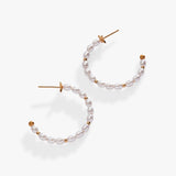 Rice Pearl Hoop Earring - Aaria Tees Aaria Tees