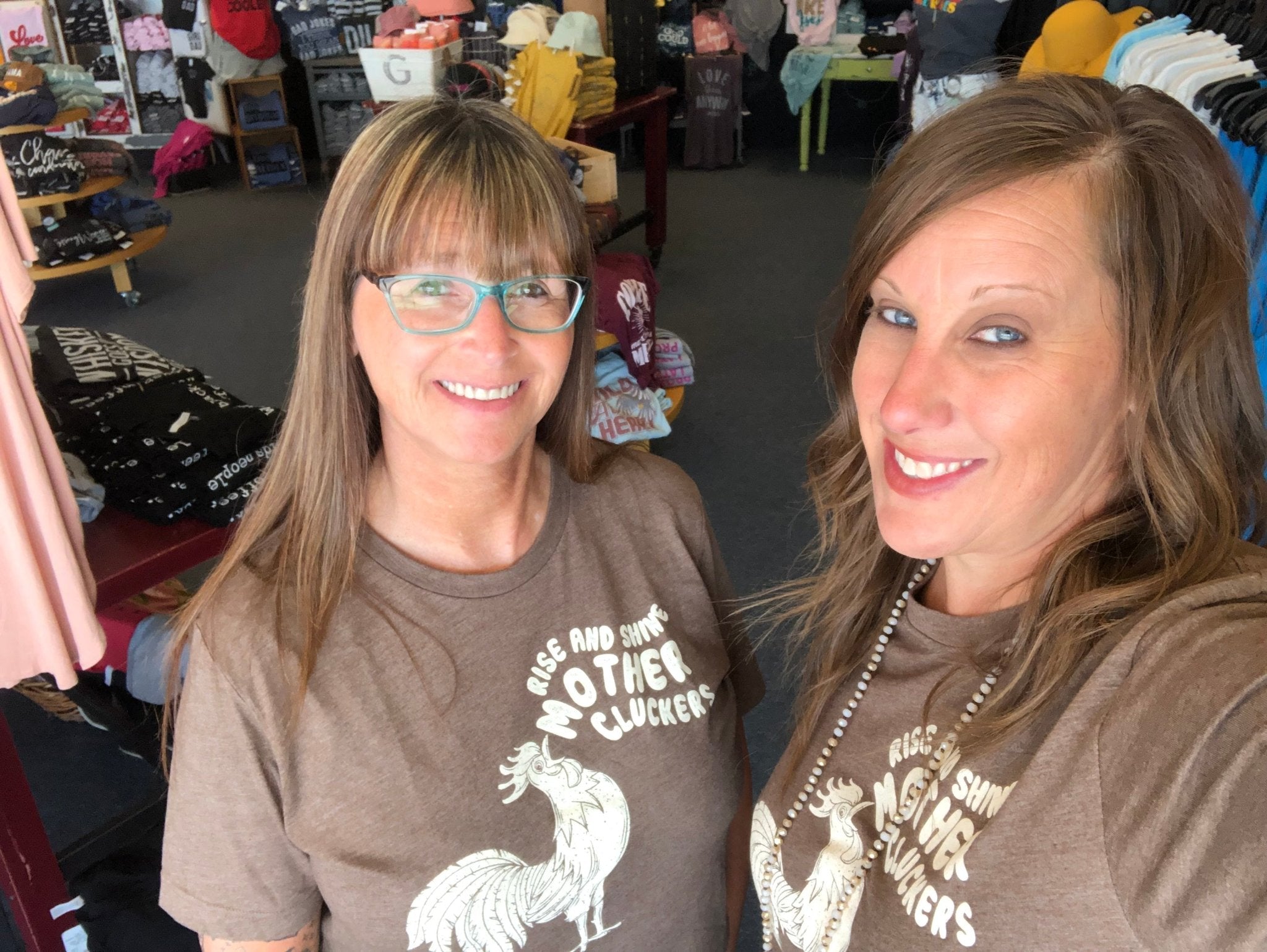 Rise and Shine Mother Cluckers - Unisex Tee - Aaria Tees Aaria Tees