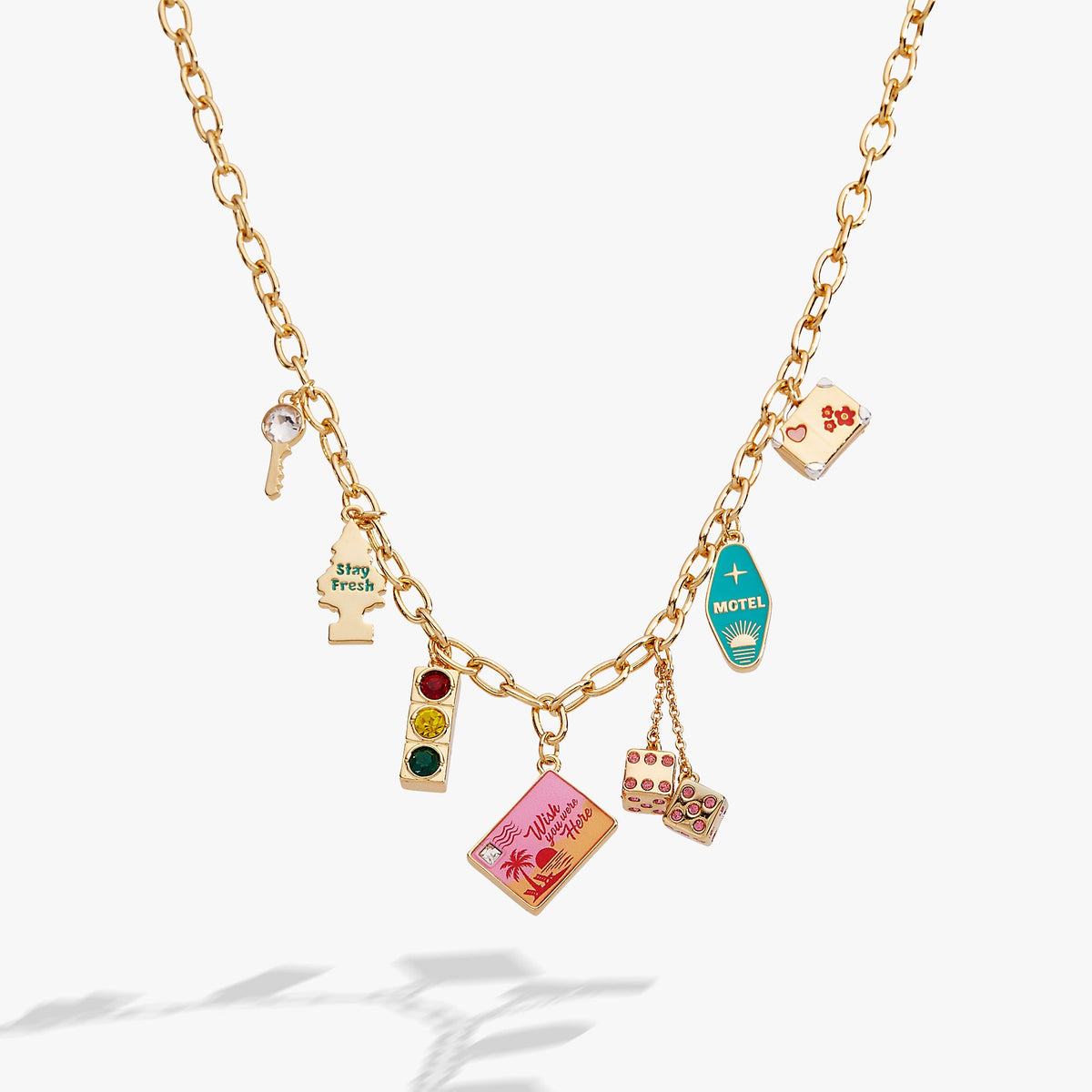 Road Trip Multi-Charm Necklace - Aaria Tees