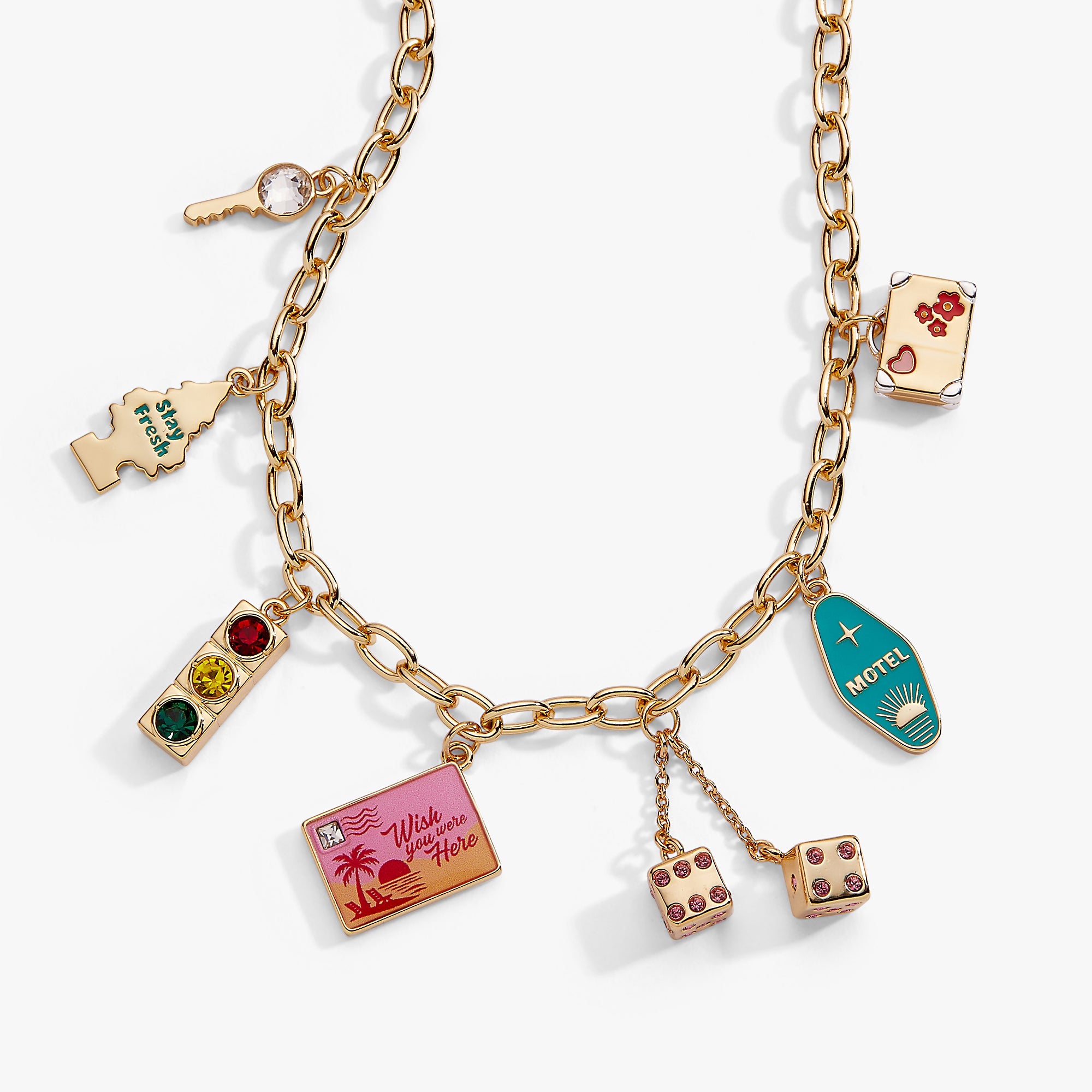 Road Trip Multi-Charm Necklace - Aaria Tees Aaria Tees