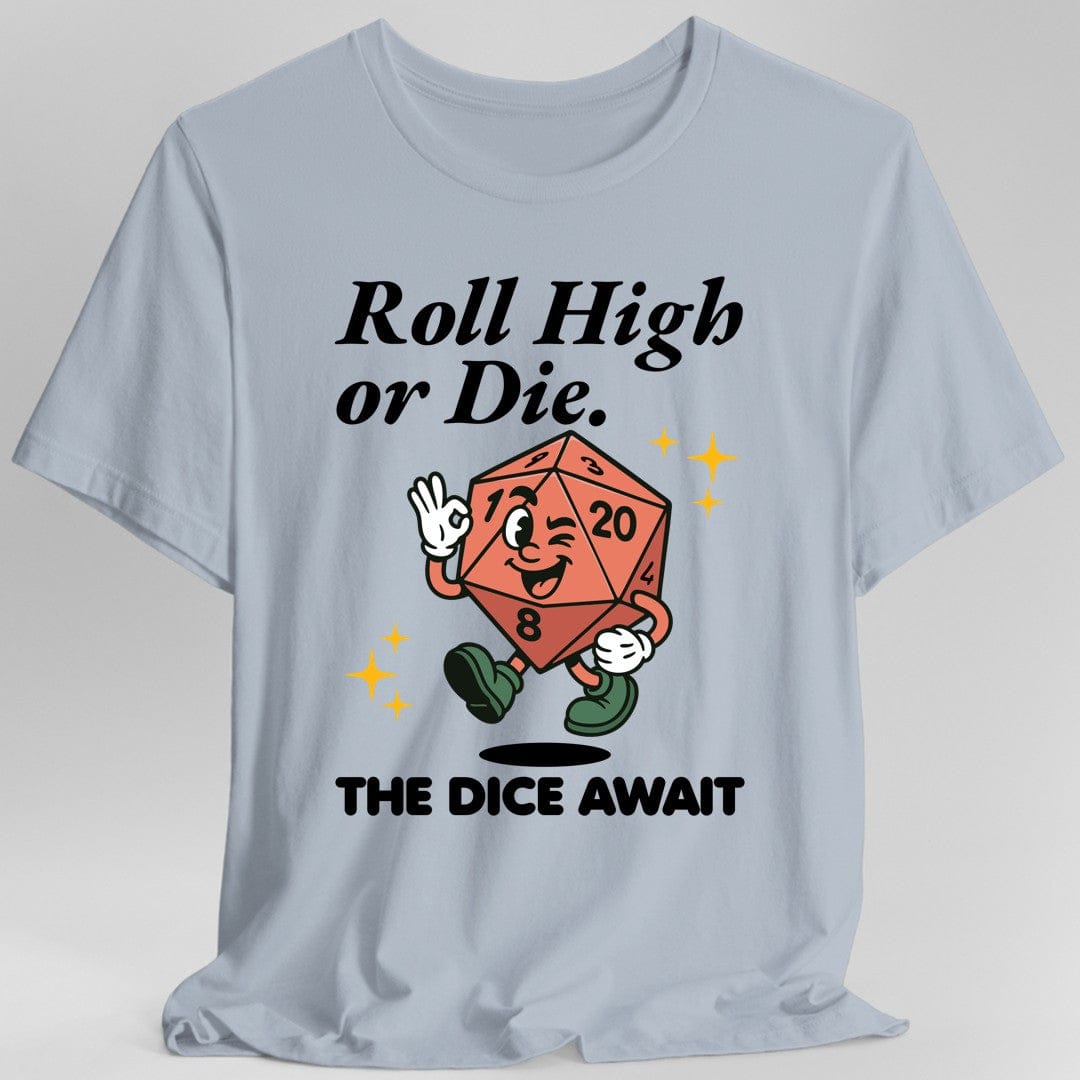 Roll High or Die Retro DnD T-shirt - Aaria Tees Aaria Tees