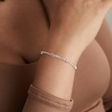 October Birthstone Rose Curb Chain Bracelet - Aaria Tees Aaria Tees