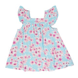 Pretty Pink Floral Ruffle Dress with Bloomer Aaria Tees
