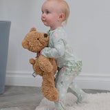 Mint Butterfly Daisy Bamboo Ruffle Baby Footie Aaria Tees