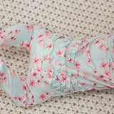 Pretty Pink Floral Ruffle Footie Aaria Tees