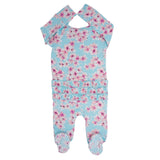 Pretty Pink Floral Ruffle Footie Aaria Tees