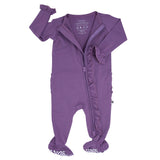 Deep Purple Ruffle Footie Aaria Tees