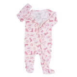 Pink Western Boots Ruffle Baby Footie Aaria Tees