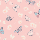 Pink Butterfly Daisy Bamboo Ruffle Romper Aaria Tees